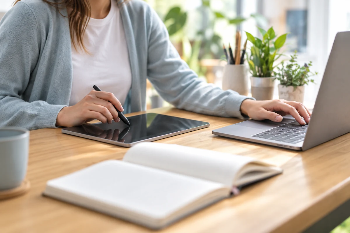 Création numérique sur tablette graphique et ordinateur portable